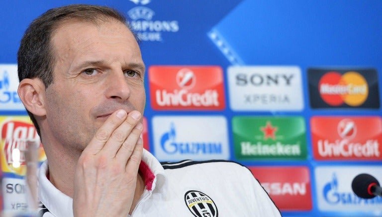 Massimiliano Allegri en conferencia de prensa de Champions