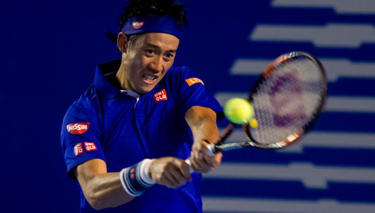 Kei Nishikori, en su debut en el Abierto Meixcano de Tenis