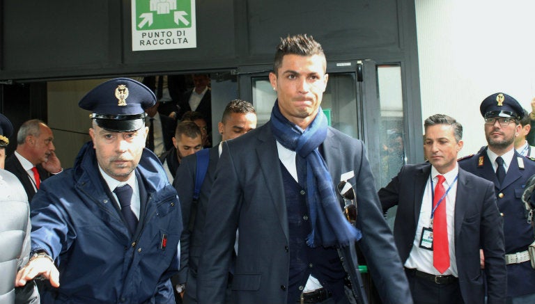 Cristiano Ronaldo, a su llegada a Roma