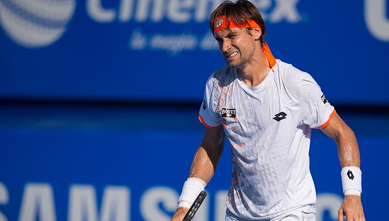 David Ferrer en el partido contra Alexandr Dolgopolov 