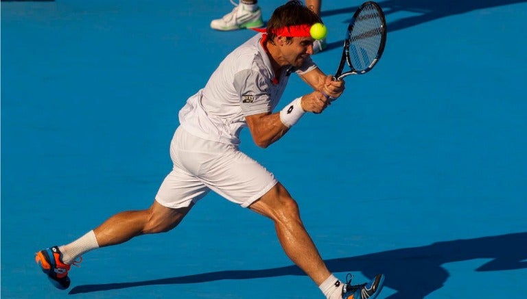 David Ferrer, en juego contra Alexandr Dolgopolov