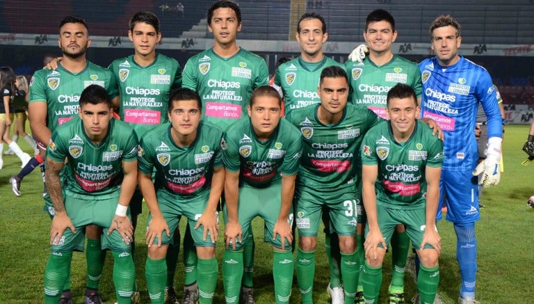 Jugadores de Chiapas previo a partido de Liga