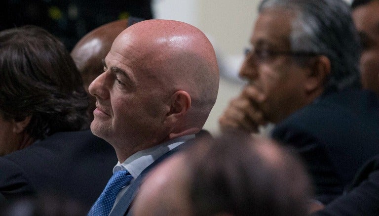 Infantino en el congreso extraordinario de la FIFA