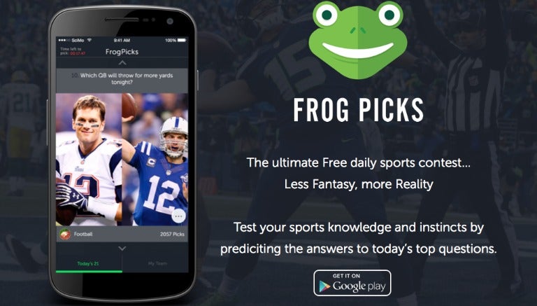 Así luce la app 'Frog Picks'