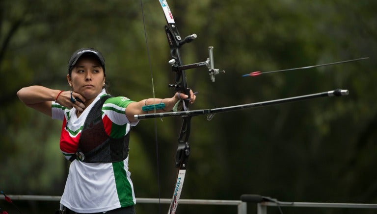 Mariana Avitia durante una competencia