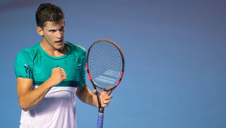 Dominic Thiem festeja después del triunfo