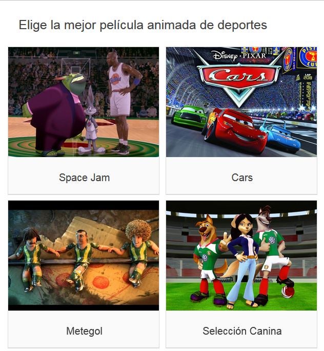 Vota por la mejor película animada deportiva