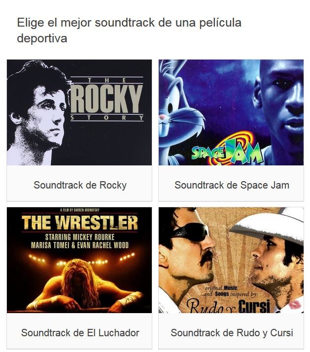 Mejor soundtrack de películas deportivas