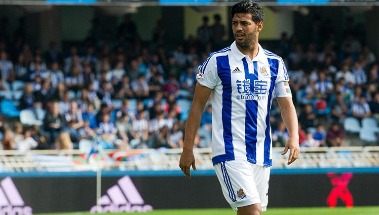 Carlos Vela en un partido de la Real Sociedad