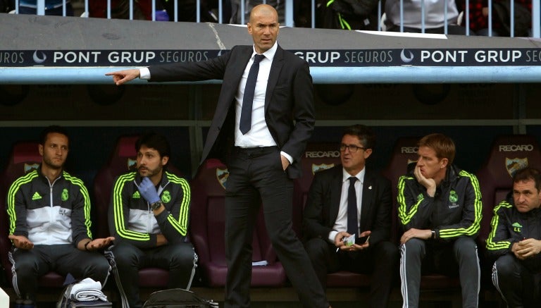 Zidane, durante un encuentro del Madrid