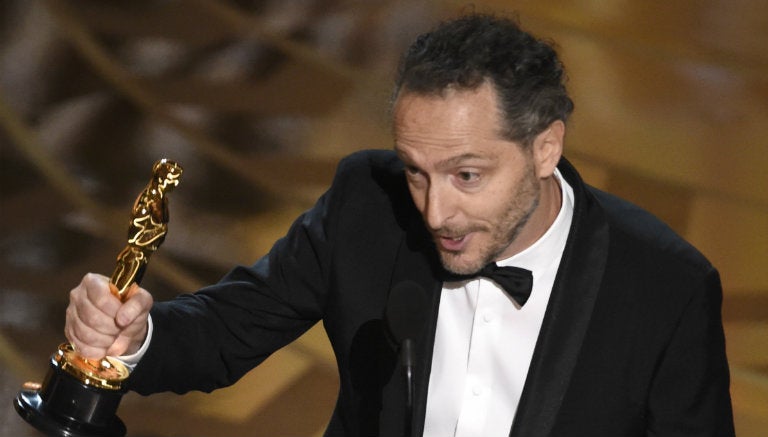 Emmanuel Lubezki, durante su discurso tras ganar el Oscar