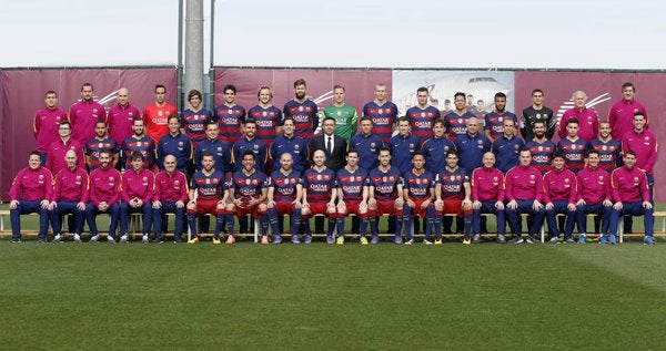 Fotografía oficial del Barcelona para la temporada 2015-2016