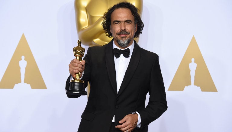 Alejandro González Iñárritu, tras ganar su segundo Oscar