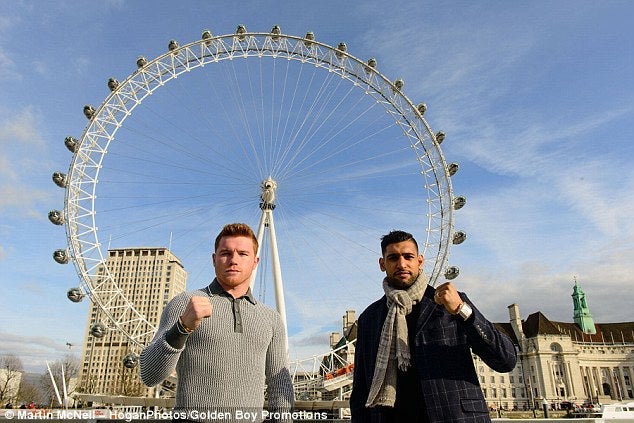 Canelo y Khan posan en Londres