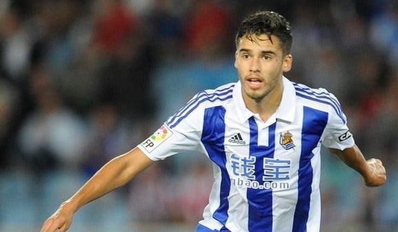 Diego Reyes, durante un juego de la Real Sociedad