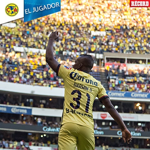 Quintero festeja uno de sus dos goles contra Monarcas