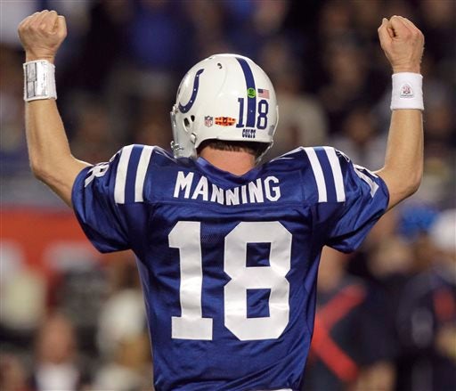 Peyton celebra con Indianapolis