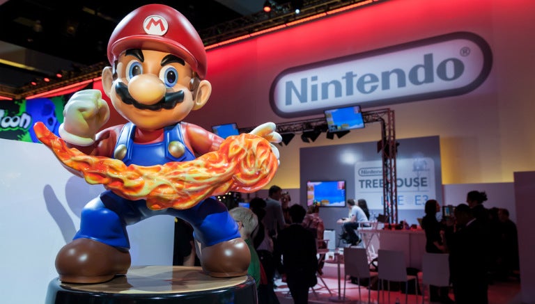 Una imagen de Mario en evento relacionado con Nintendo