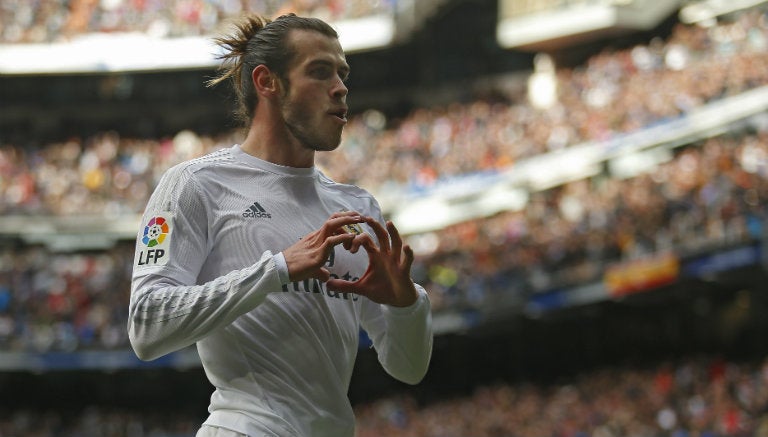 Gareth Bale festeja un gol contra Celta de Vigo