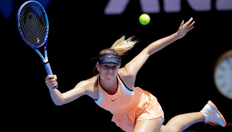 Sharapova, en un partido del Abierto de Australia