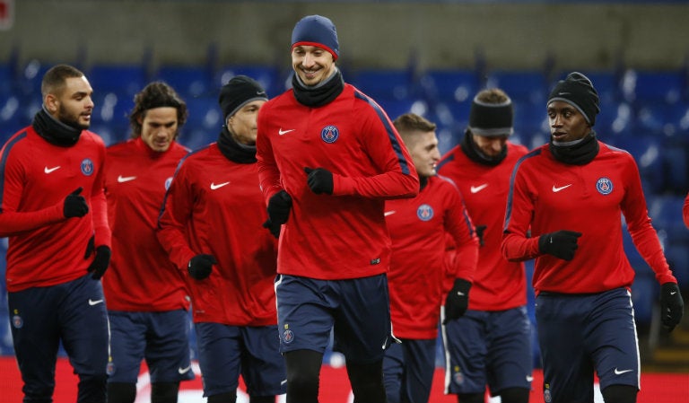 Los jugadores del PSG entrenan en Stamford Bridge 