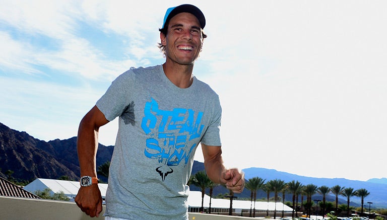 Rafael Nadal, posando durante el torneo de Indian Wells