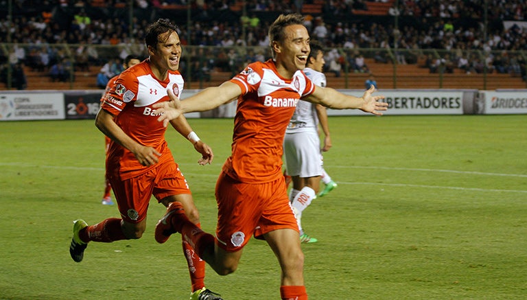 La celebración del gol de Carlos Gerardo Rodríguez 