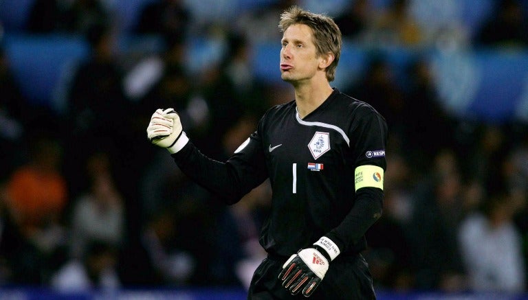 Edwin van der Sar durante la Eurocopa 2008 