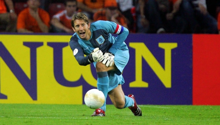  Edwin Van Der Sar con la selección de Holanda