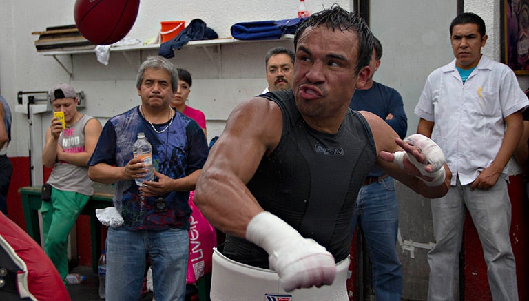 Márquez, durante un entrenamiento en 2014