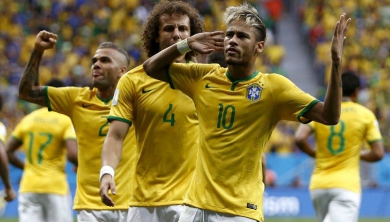 Neymar Jr. durante un juego con Brasil en el Mundial de 2014