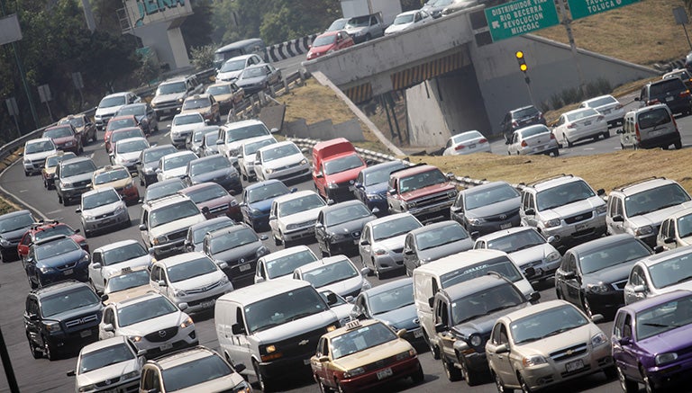 Tránsito en la Ciudad de México en 'hora pico'