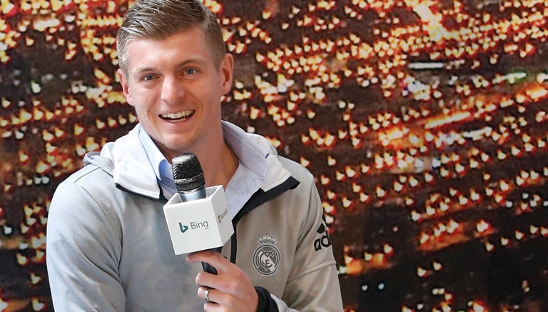 Kroos habla en un evento publicitario del Real Madrid