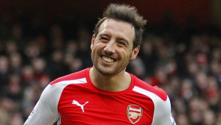 Santi Cazorla celebra un gol con el Arsenal