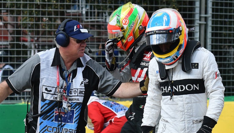 Esteban Gutiérrez, al momento de abandonar el GP de Australia