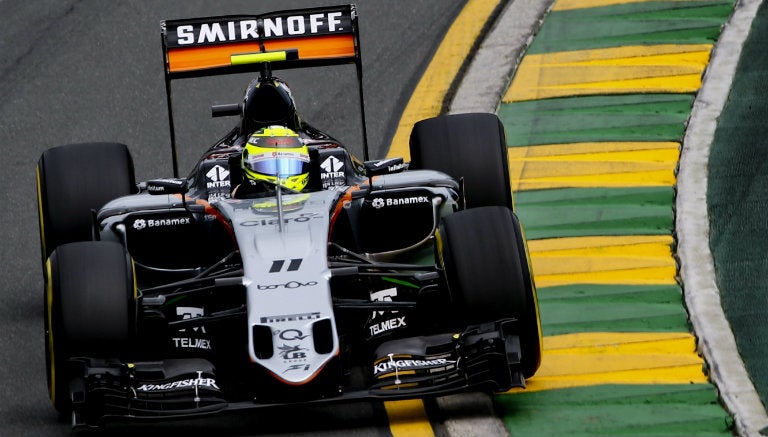 Checo Pérez durante el GP de Australia