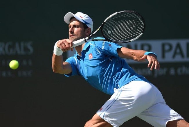 Djokovic, durante un partido de Indian Wells