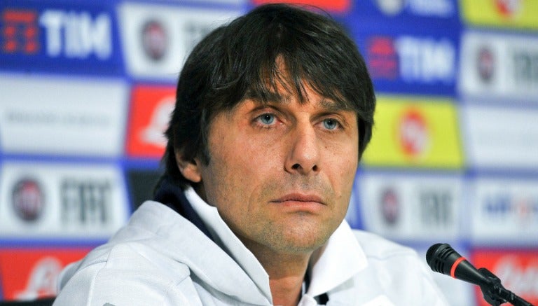 Antonio Conte en conferencia de prensa de la Selección italiana