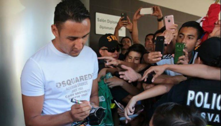 Keylor a su llegada a Costa Rica