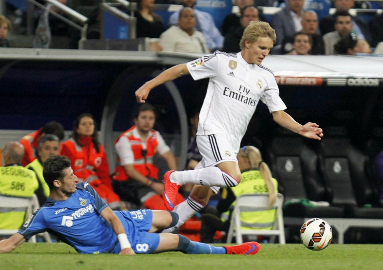 Martin Oddergard elude la marca en juego contra Getafe