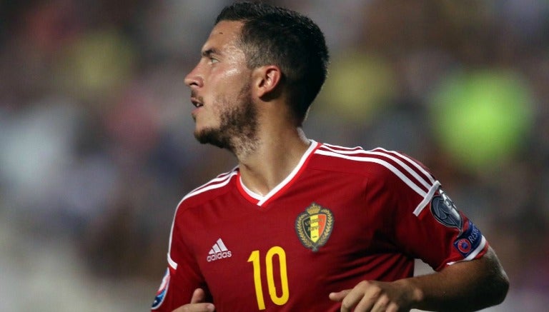 Eden Hazard, en un partido de Bélgica