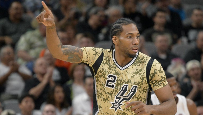 Kawhi Leonard, durante partido contra el Heat de Miami