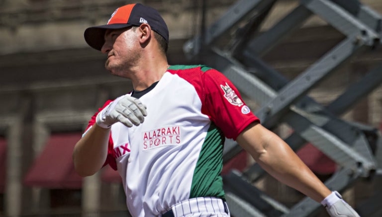 Cantú luego de conectar un cuadrangular en el HR Derby