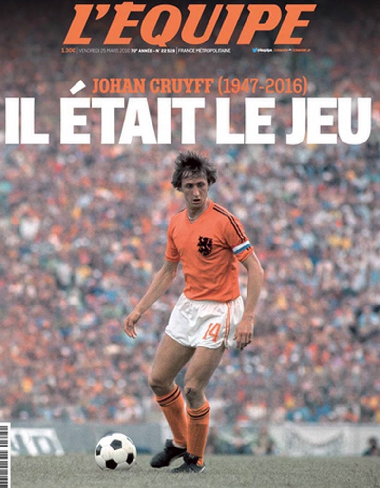 Francia también estuvo de luto por la ausencia de Cruyff