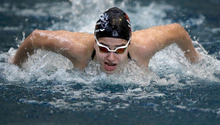 Yusra Mardini, durante uno de sus entrenamientos de natación