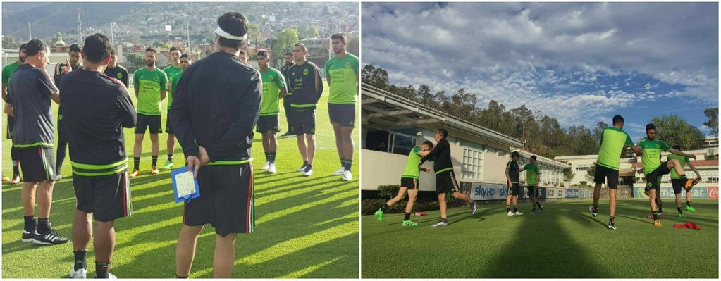 Osorio conversa con sus jugadores