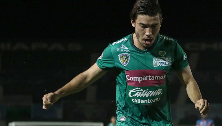 Juan Pablo Vigón, en partido con Chiapas