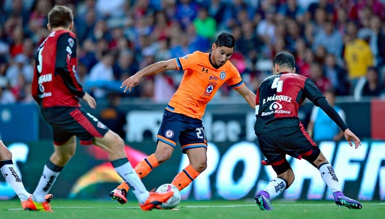 Jorge Benitez durante el juego Atlas vs Cruz Azul del C2016