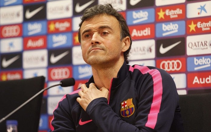 Luis Enrique, durante una conferencia de prensa 