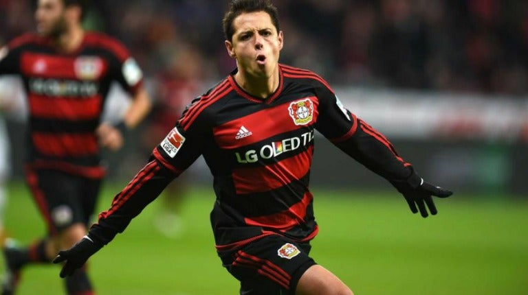 CH7 celebra un gol con el Leverkusen